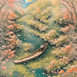 《桃花源记》北京林业大学外语学院译本，内含《桃花源记》AI绘画